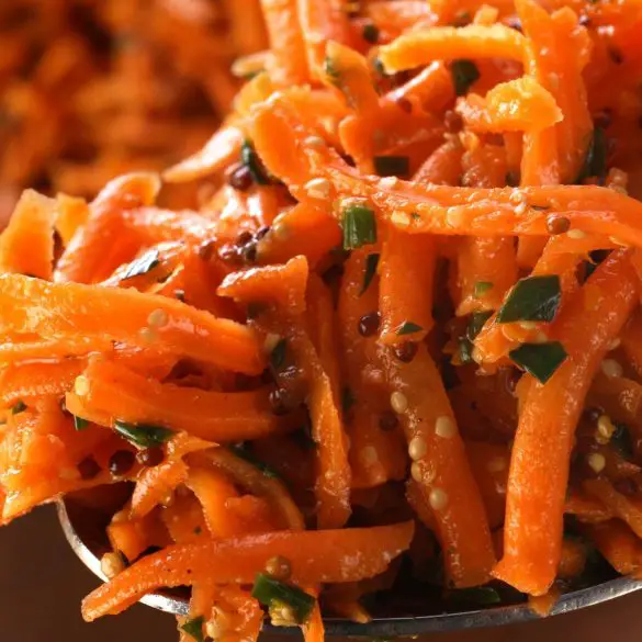 Vegan Spicy Carrot Salad Recipe - MY EDIBLE FOOD