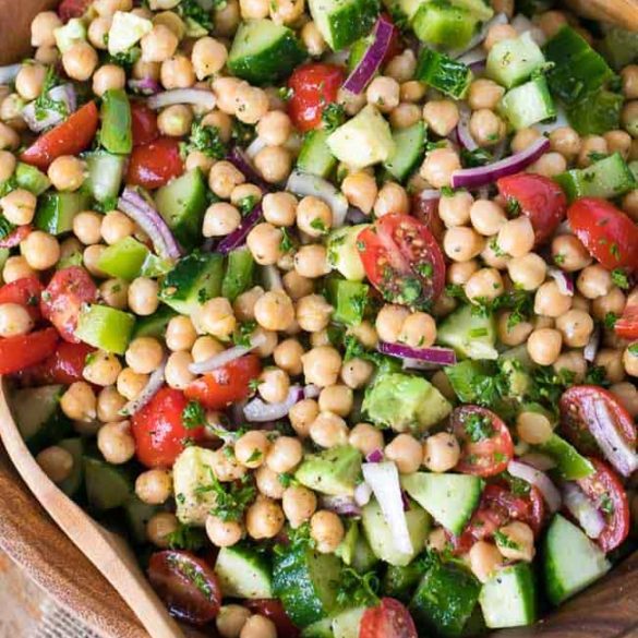 easy chickpea vegetable salad recipe