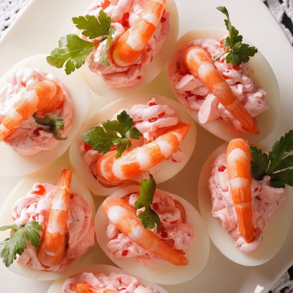 shrimp-stuffed eggs appetizer recipe