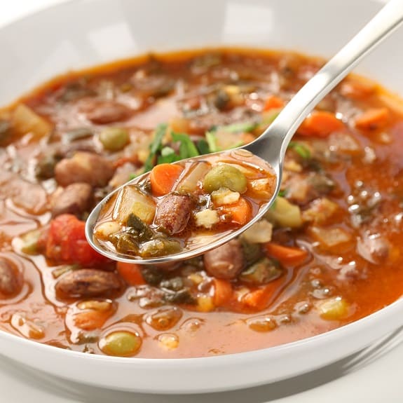 vegetarian soup with beans and spices