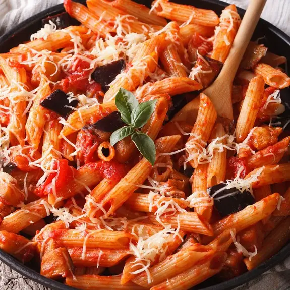slow cooker pasta with eggplant sauce recipe