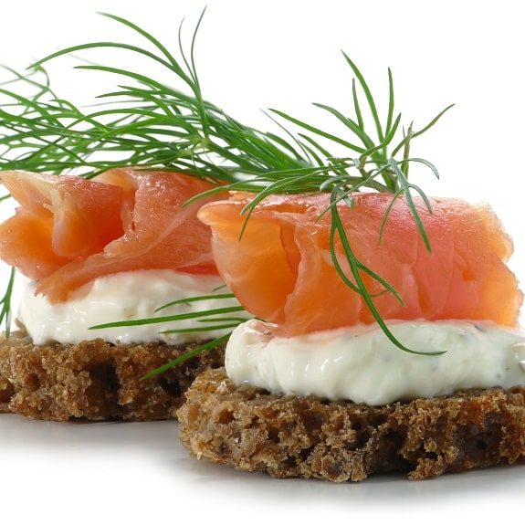 smoked salmon canapes appetizer recipe
