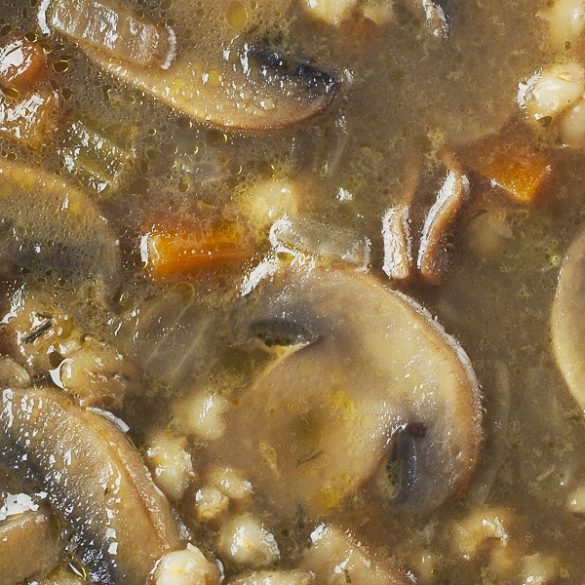 Pressure cooker mushroom barley soup recipe. Very easy and healthy vegetarian soup cooked in a pressure cooker. #pressurecooker #instantpot #vegetarian #vehan #mushroom #barley #dinner #healthy #homemade