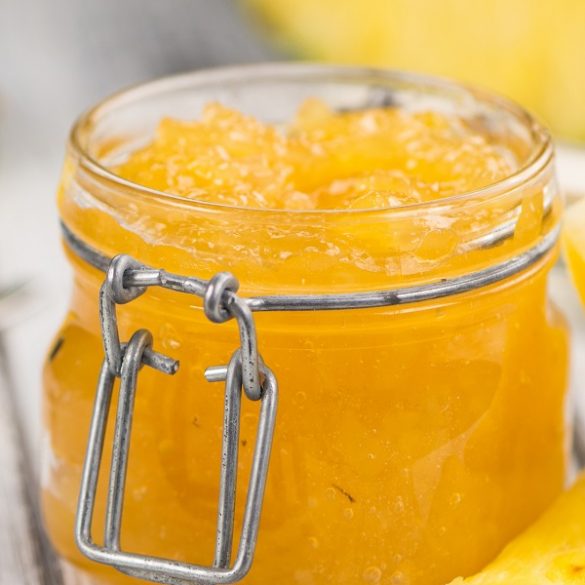 Instant pot pineapple jam recipe. Learn how to prepare yummy sugar-free pineapple jam in an instant pot. So easy and simple method! #instantpot #pressurecooker #dessert #breakfast #sugarfree #vegan #vegetarian #healthy