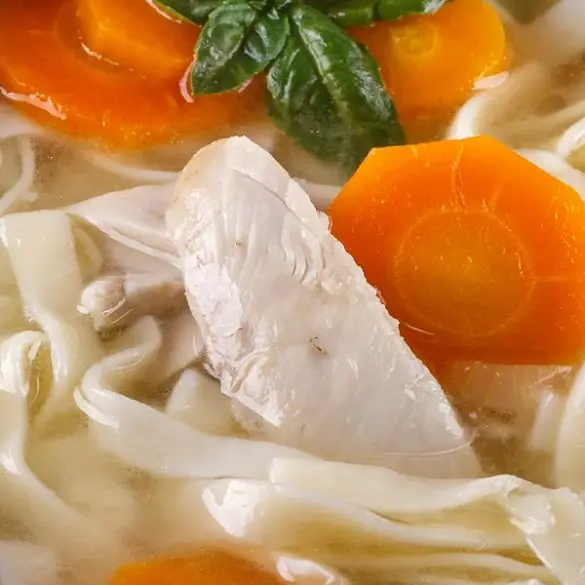 Instant pot healthy chicken noodle soup recipe. Thanks to The Instant Pot Electric Pressure Cooker, a healthy and delicious chicken noodle soup recipe is now easy to make. #pressurecooker #instantpot #chicken #soup #noodles #recipes #food #cooking