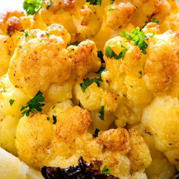 Instant pot sweet and spicy cauliflower head. I love making this Instant Pot roasted cauliflower recipe because it has some kick from the hot sauce and you can top it with anything. #instantpot #pressurecooker #vegetarian #vegan #healthy #homemade #dinner