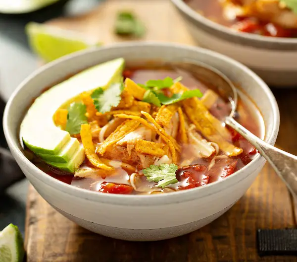Slow Cooker Chicken Taco Soup Recipe - MY EDIBLE FOOD