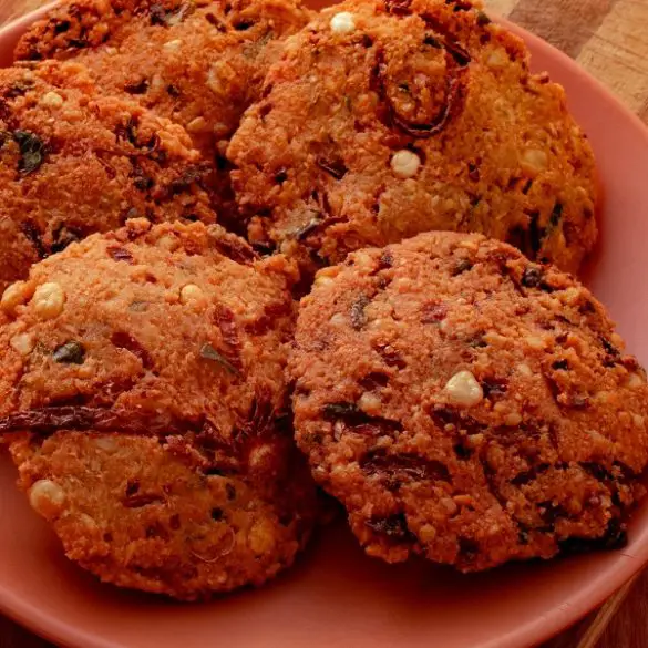 Air fryer lentil fritters recipe. Air fryer lentil fritters are a healthier and vegan option that's easy to make and delicious. #airfryer #appetizers #vegan #vegetarian #healthy #easy #crispy #homemade