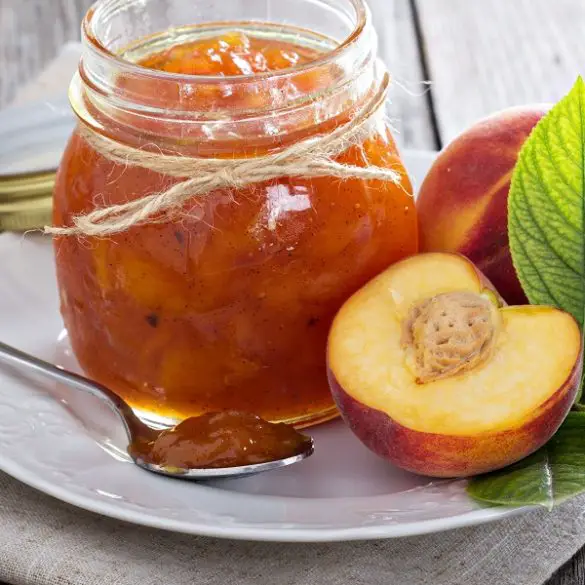 Instant pot peach jam. Tired of your old-fashioned, inconsistent peachy jam recipe? Try this easy, fresh, and fabulous instant pot peach jam recipe! #pressurecooker #instantpot #recipes #desserts #peaches #jam #breakfast #vegetarian #vegan #healthy