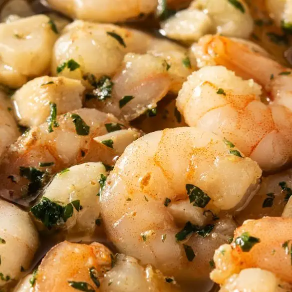 Slow cooker garlic prawns. Get your slow cooker ready for this delicious garlic prawns recipe! With just a few simple ingredients, you can make a restaurant-style dish in the comfort of your own home. Enjoy a hassle-free meal with a flavorful prawn dish. #slowcooker #crockpot #seafood #prawns #shrimp #dinner #easy #healthy #homemade #restaurant